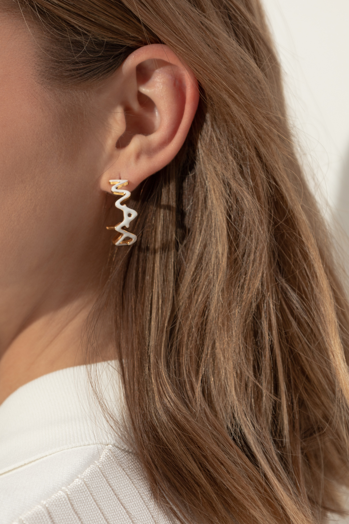 Gold Earrings with logo Marni - Vitkac AS